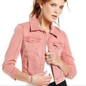 Guess Crop Jean Jacket Pink